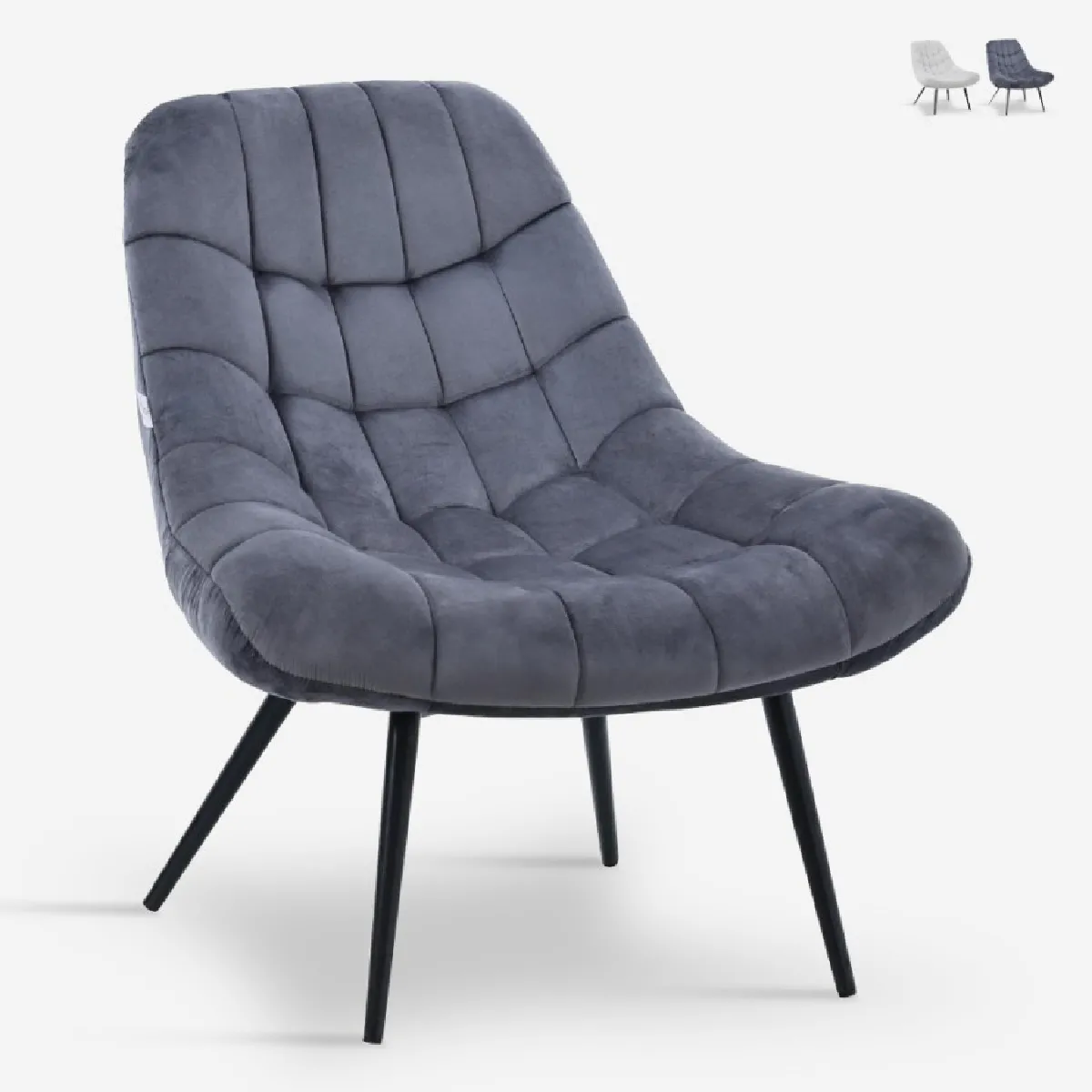 Ahd amazing home design Fauteuil Ohio - Gris foncé Ahd amazing home design Fauteuil Ohio - Gris foncé