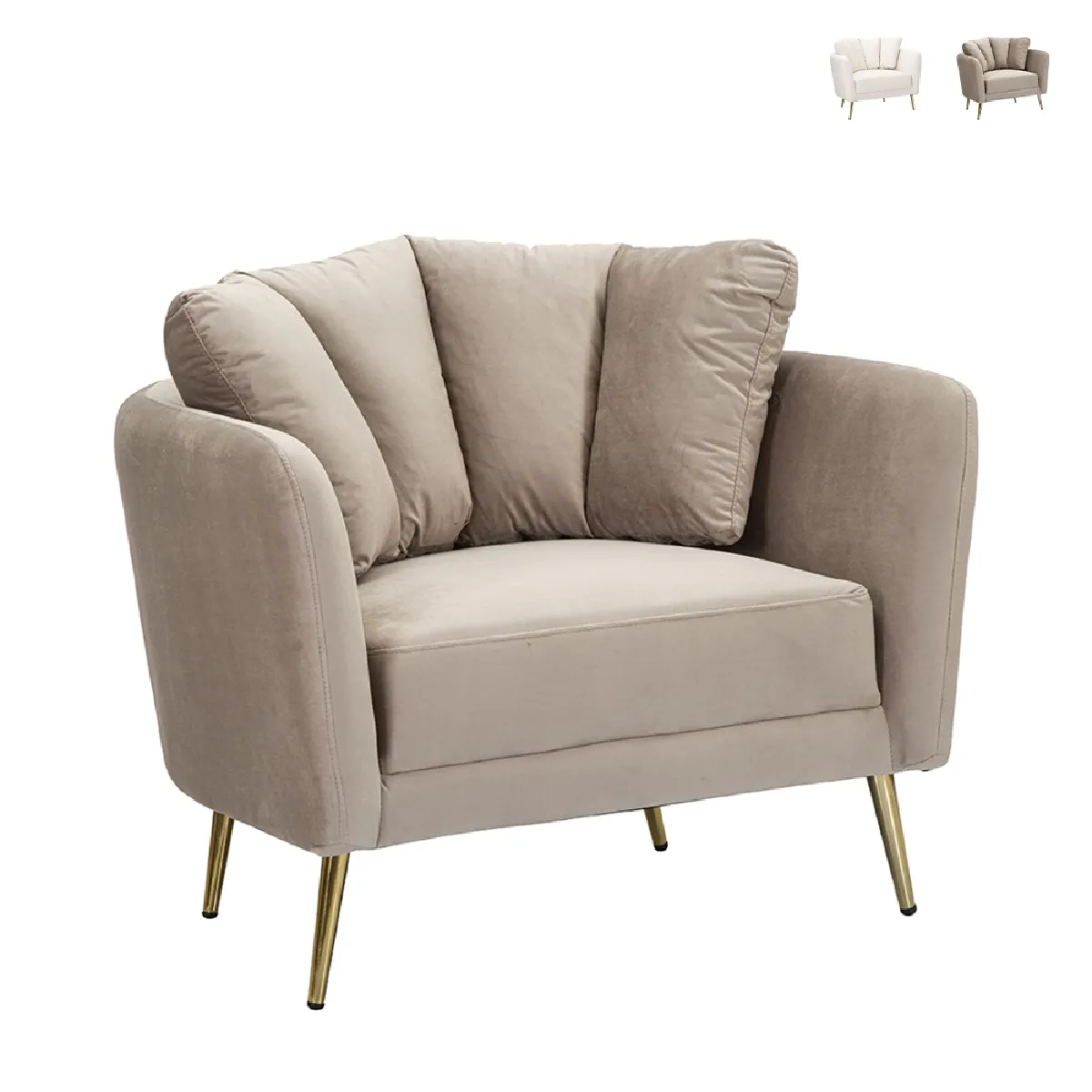 Mauro ferretti Fauteuil Kiev - Gris Mauro ferretti Fauteuil Kiev - Gris