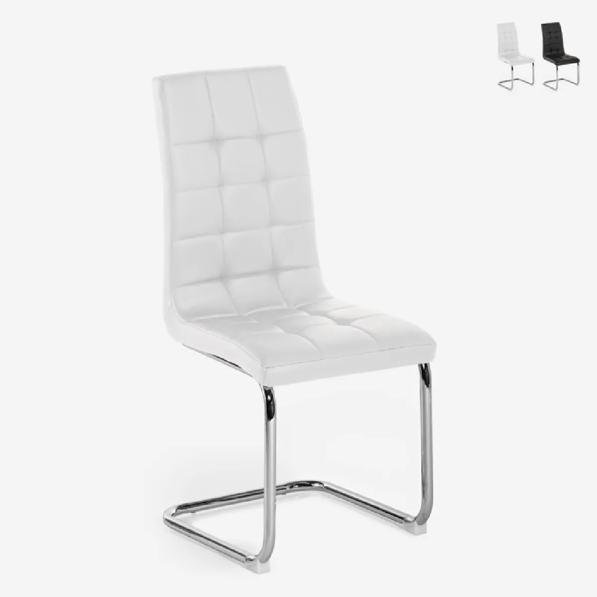 AHD Chaise Similicuir Dudak - Blanc AHD Chaise Similicuir Dudak - Blanc
