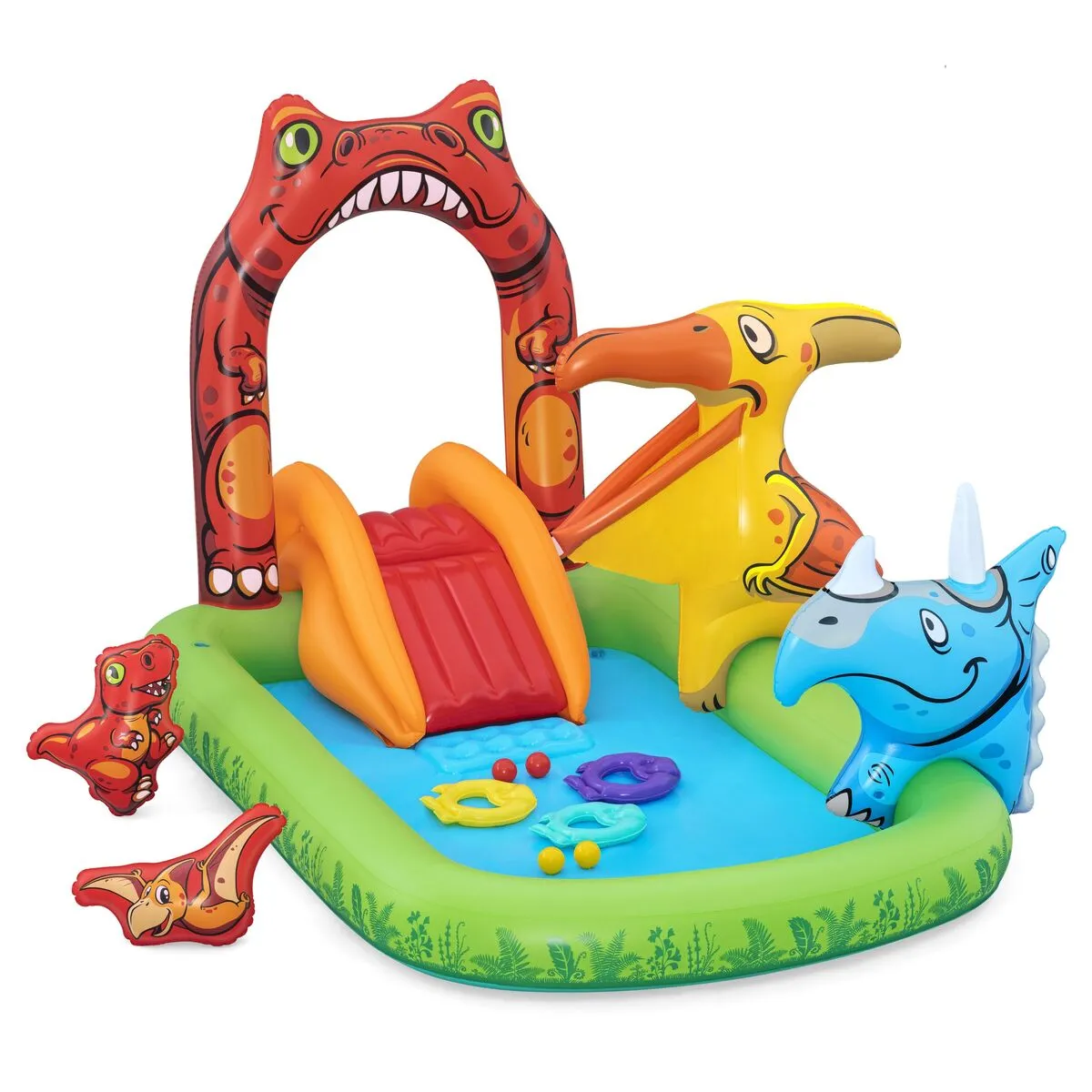 Bestway Pataugeoire pour enfants Jurassic Splash - 2,41 x 1,4 m - Multicolore
