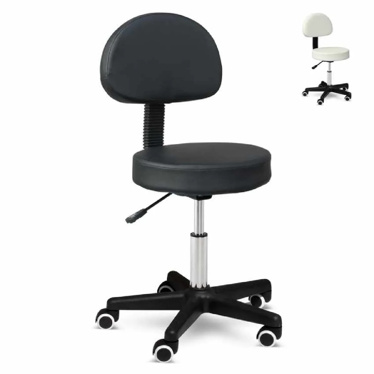 Bodyline Lux - Tabouret à roulettes - Noir