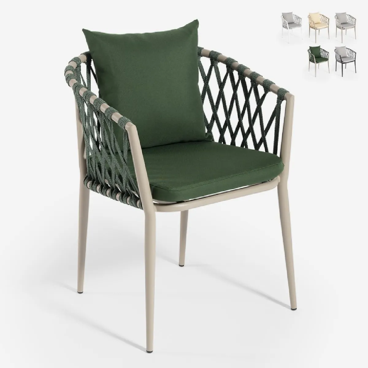 Ahd amazing home design Chaise de jardin empilable - Vert foncé Ahd amazing home design Chaise de jardin empilable - Vert foncé