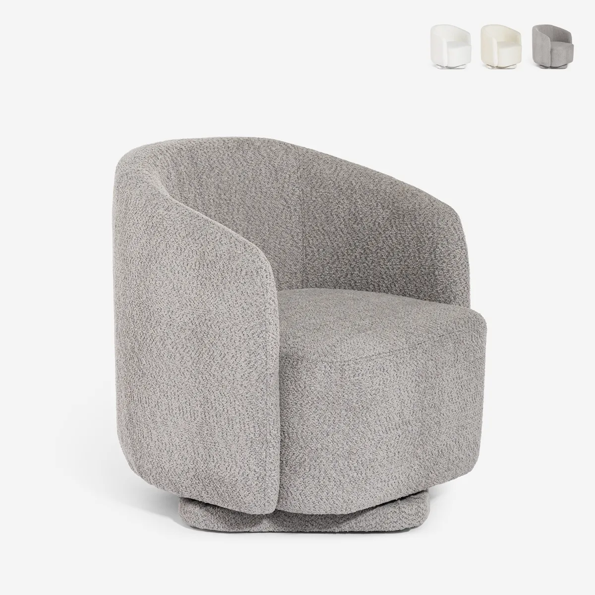 Ahd amazing home design Fauteuil pivotant - Blanc Ahd amazing home design Fauteuil pivotant - Blanc