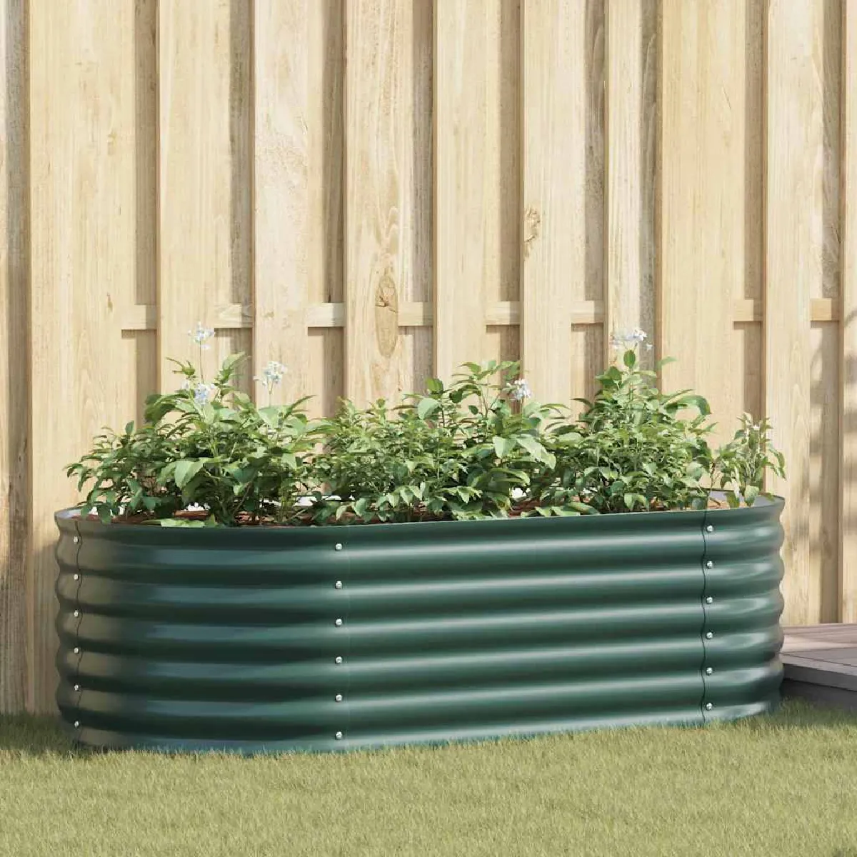 vidaXL Jardinière surélevée en acier galvanisé