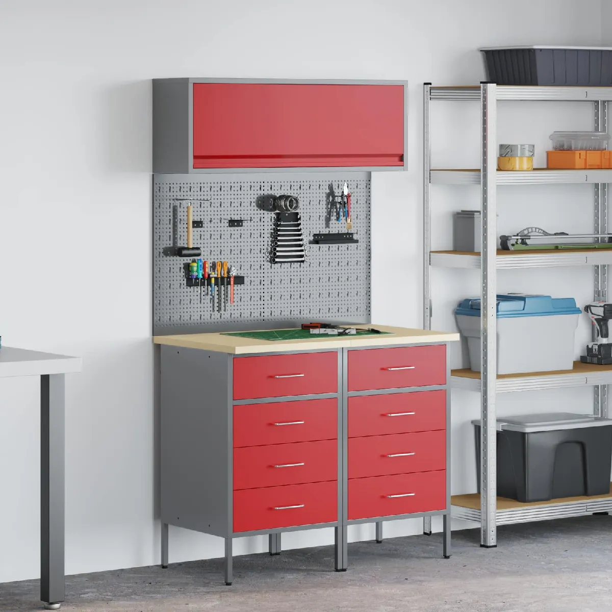 vidaXL Set de 5 pièces de banc de travail en acier - vue 2