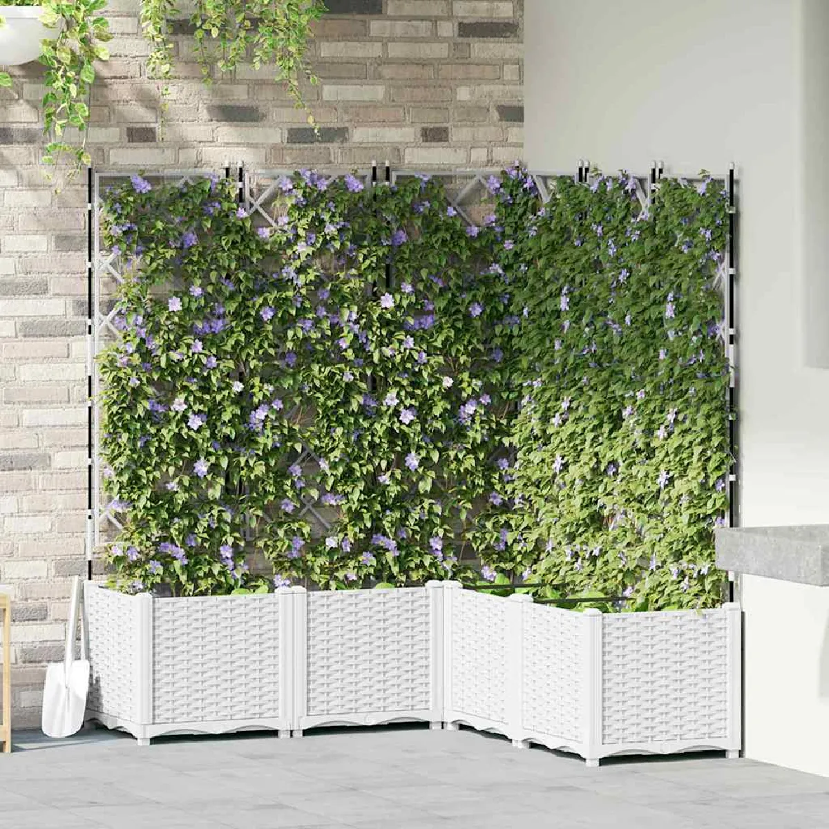 vidaXL Jardinière avec treillis 5 pièces