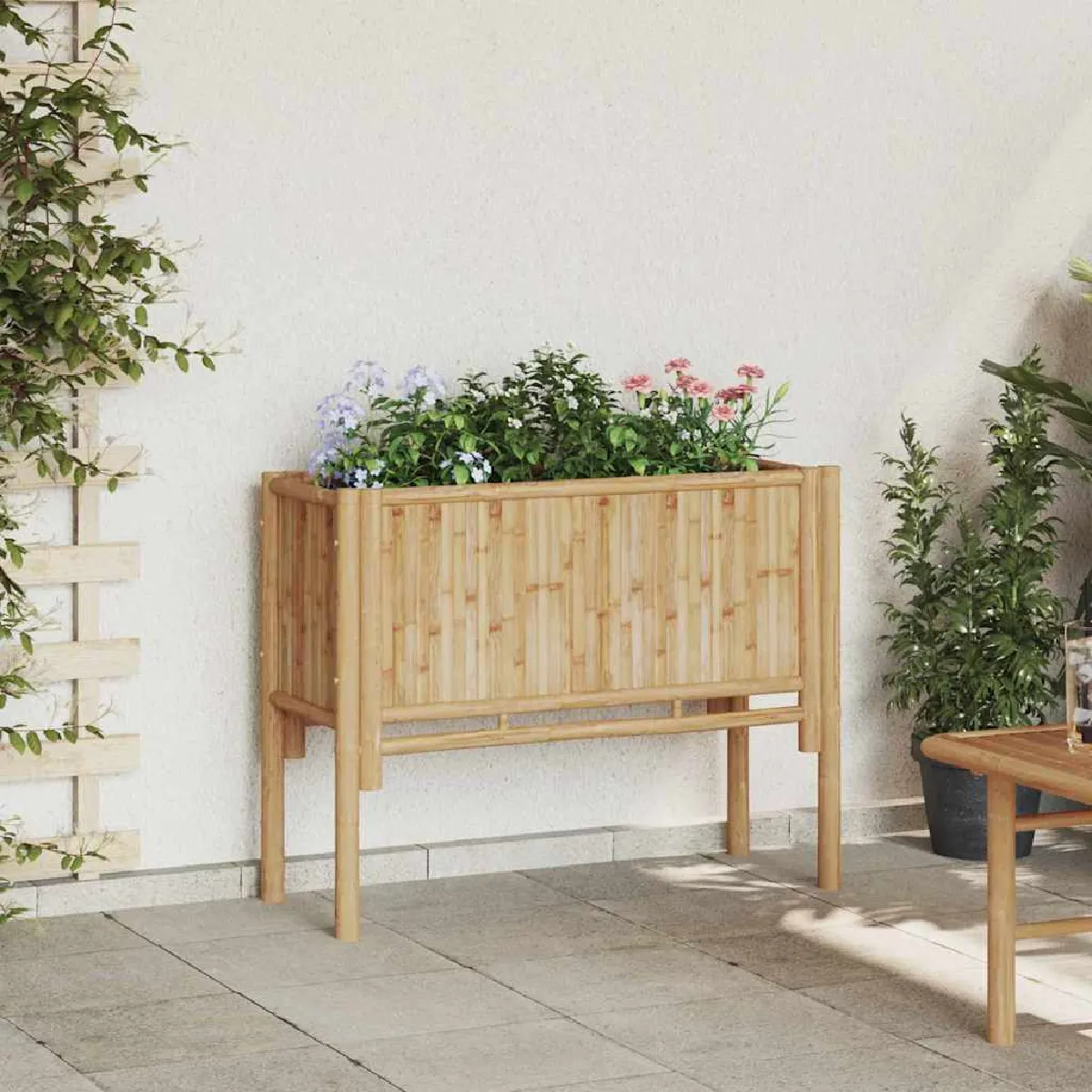 vidaXL Jardinière surélevée Bambou