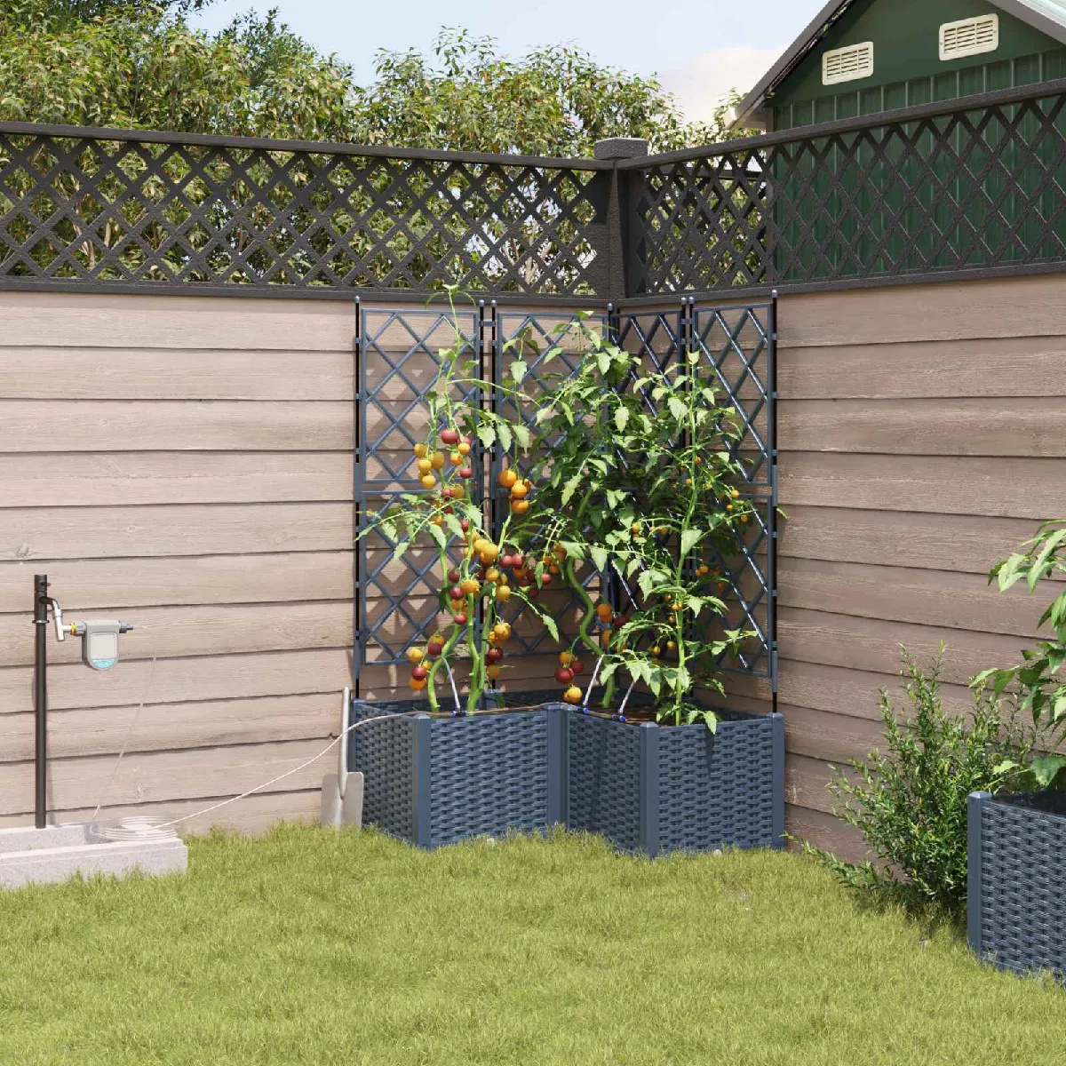 vidaXL Jardinières irriguées 3 pcs - vue 3