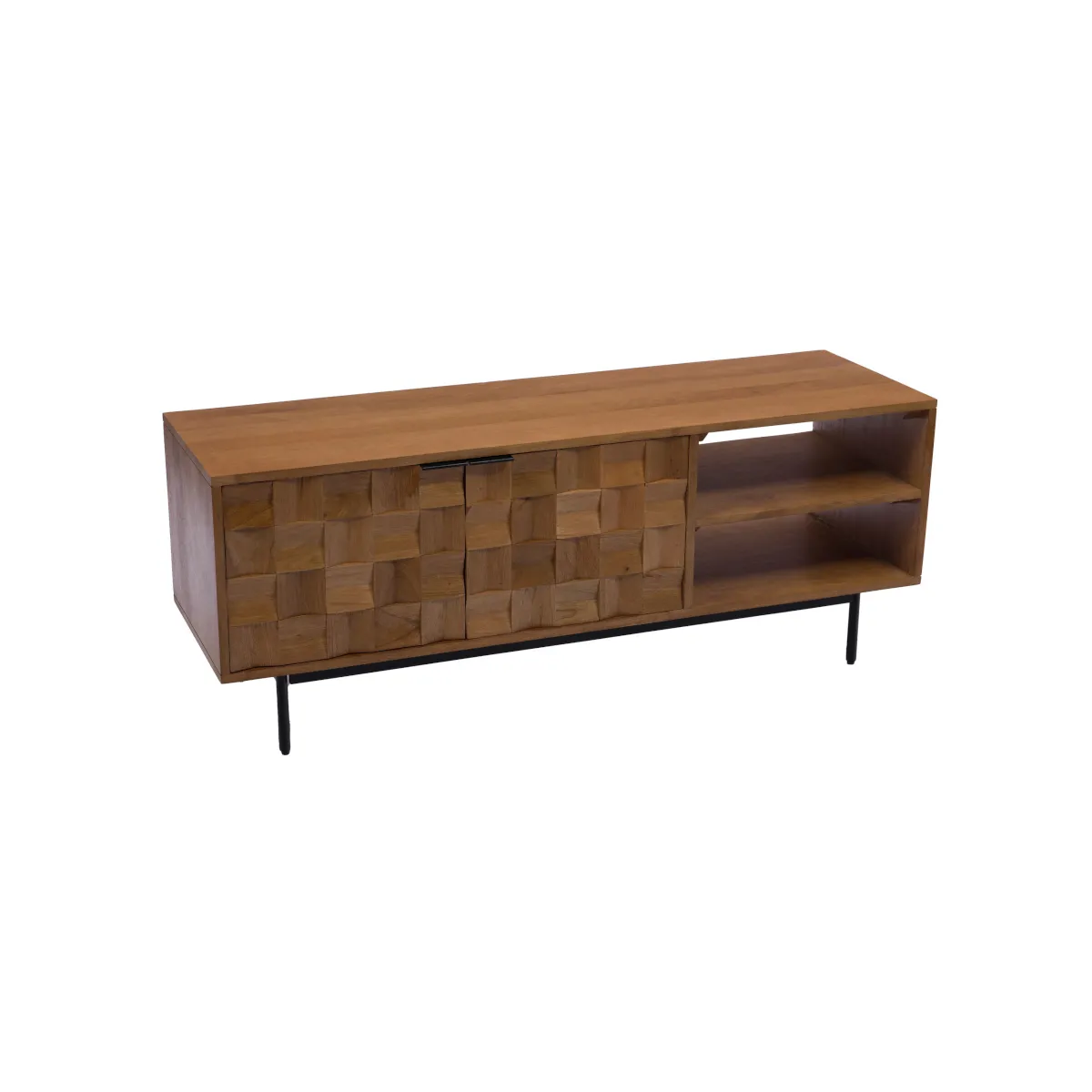 Amadeus Meuble TV bois métal - Marron Amadeus Meuble TV bois métal - Marron
