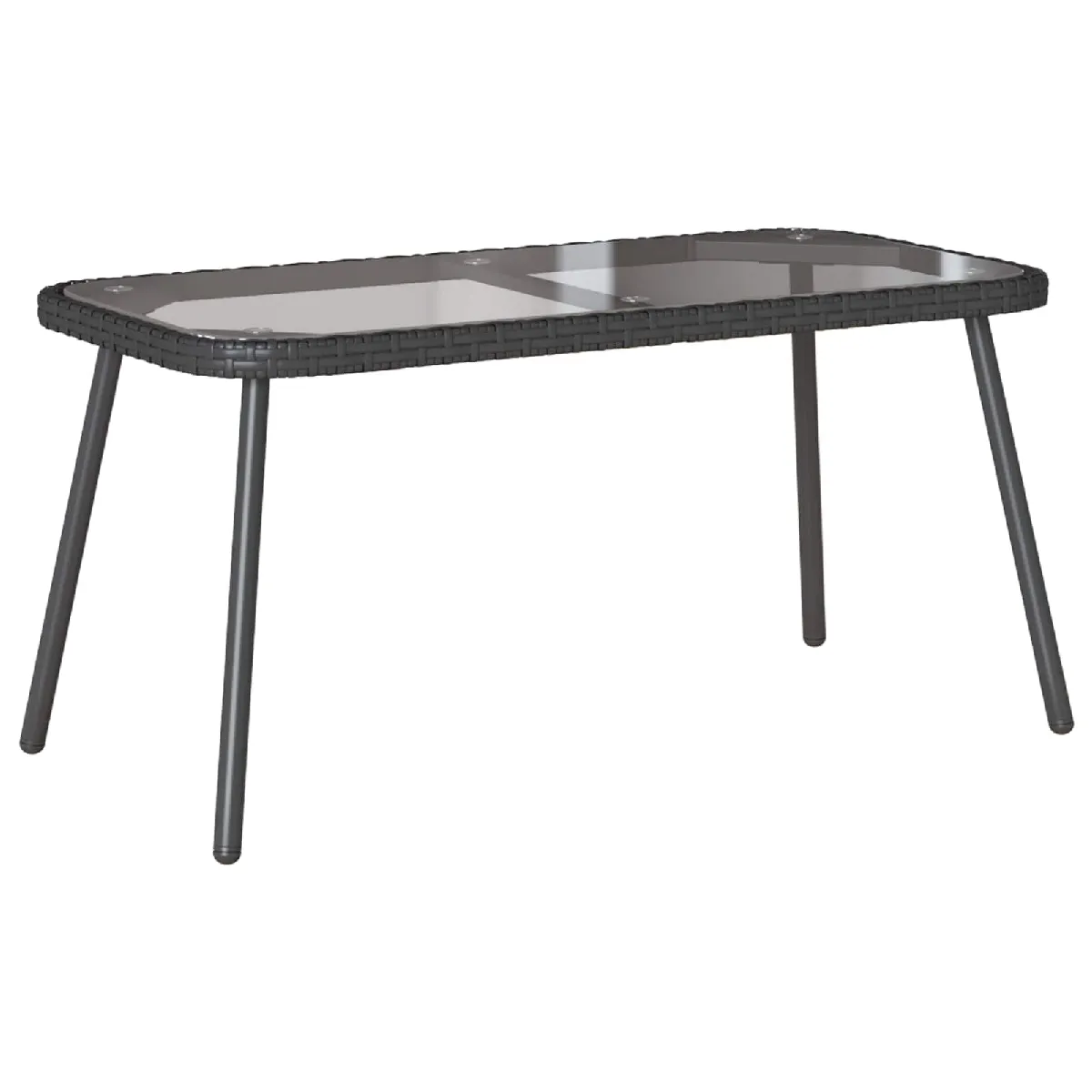vidaXL Table basse 90x45x42 cm en Poly Rattan - vue 2