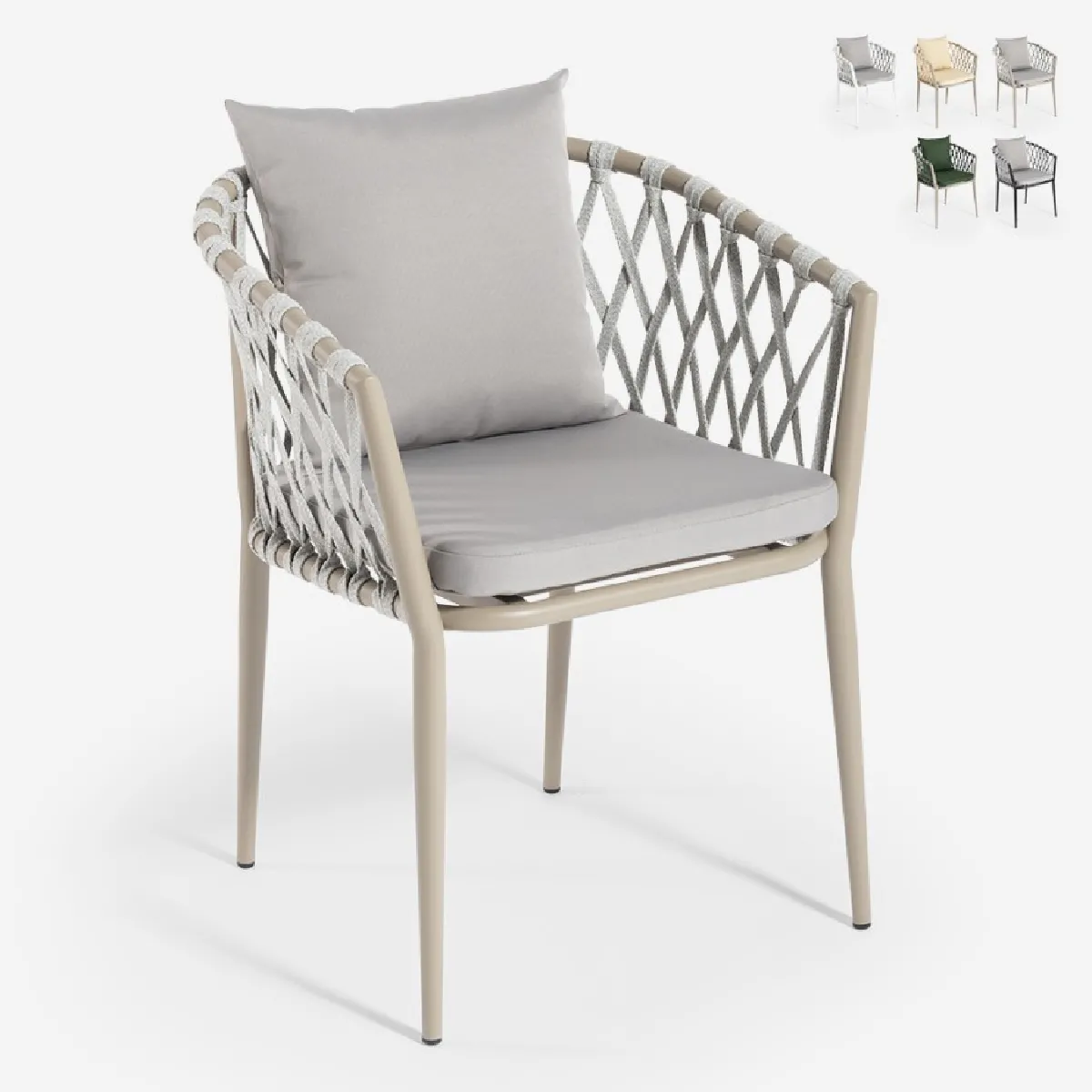 Ahd amazing home design Chaise de jardin empilable - Gris Ahd amazing home design Chaise de jardin empilable - Gris
