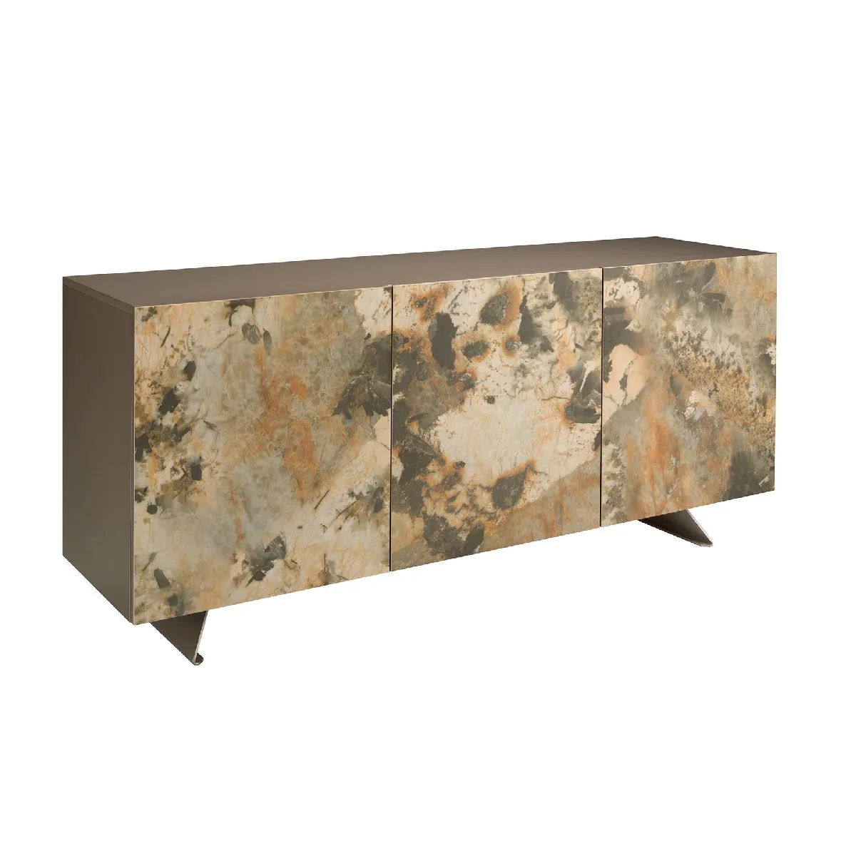 Buffet en bois taupe métallisé Buffet en bois taupe métallisé