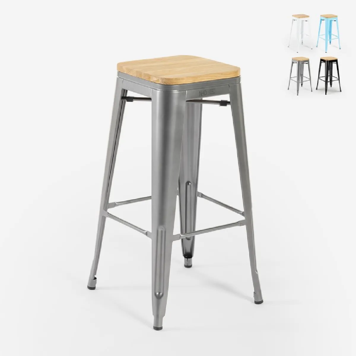 Ahd amazing home design Tabouret industriel - Gris foncé Ahd amazing home design Tabouret industriel - Gris foncé