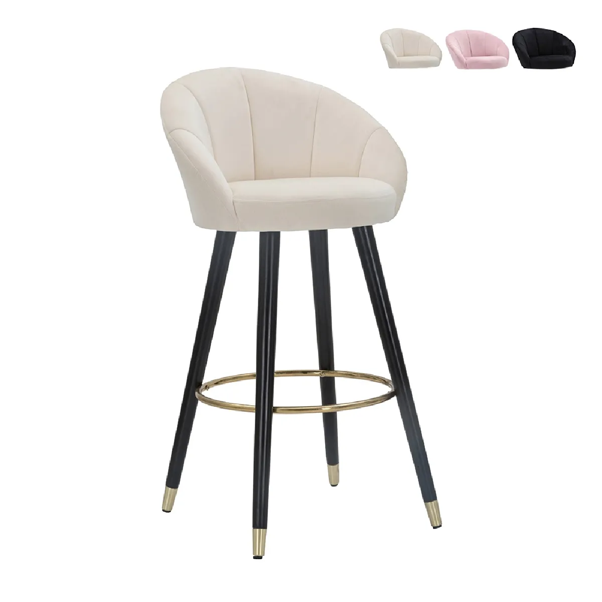 Mauro ferretti Tabouret de bar - Crème Mauro ferretti Tabouret de bar - Crème