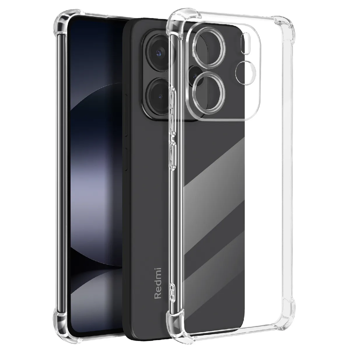 Mayaxess Coque Antichoc Pour Xiaomi Redmi Note 14 4G Coins Renforcés Transparent