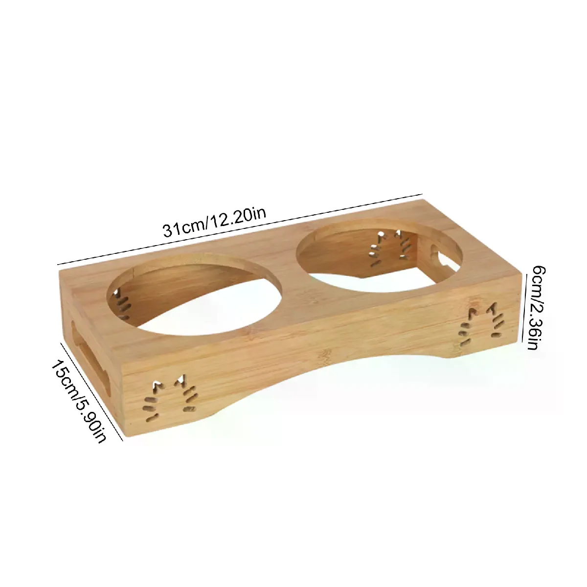 Meilleurs prix pour Bol surélevé pour animaux - Bois + Inox