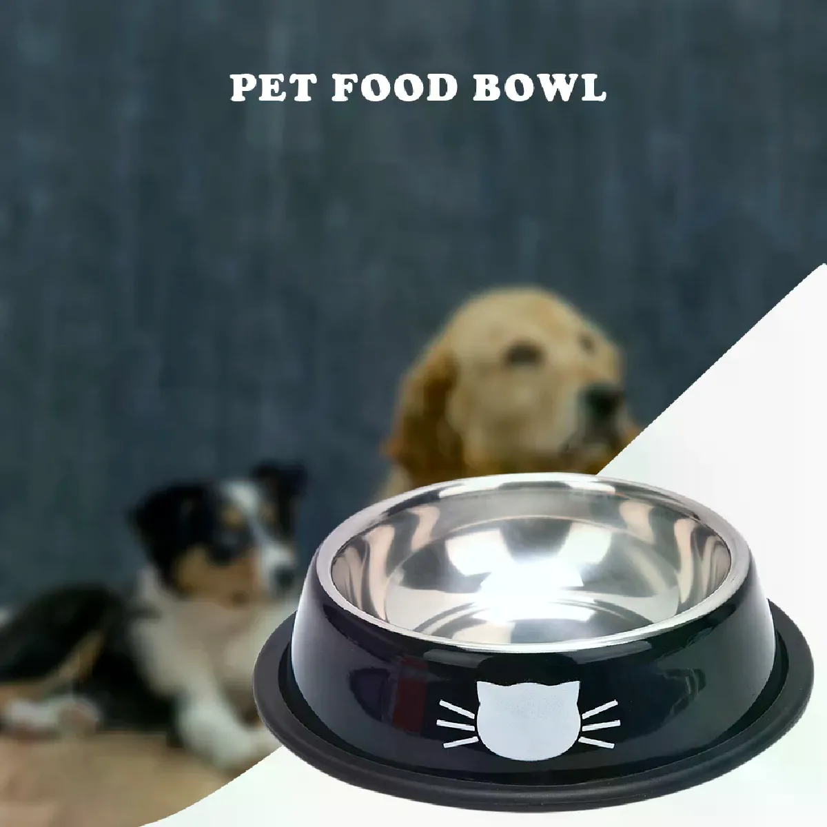 Comparer les prix de Bol en acier inoxydable antidérapant pour animaux de compagnie, support à vaisselle pour chiens et chats, ne renverse pas d'aliments pour animaux de compagnie, bol surélevé pour animaux de compagnie,