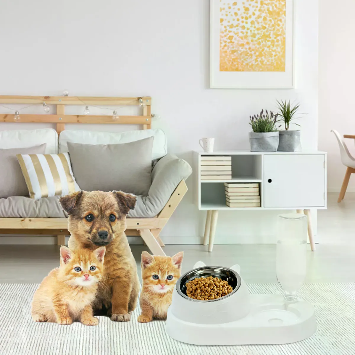 Meilleurs prix pour Bol nourriture chat avec support - Automatique