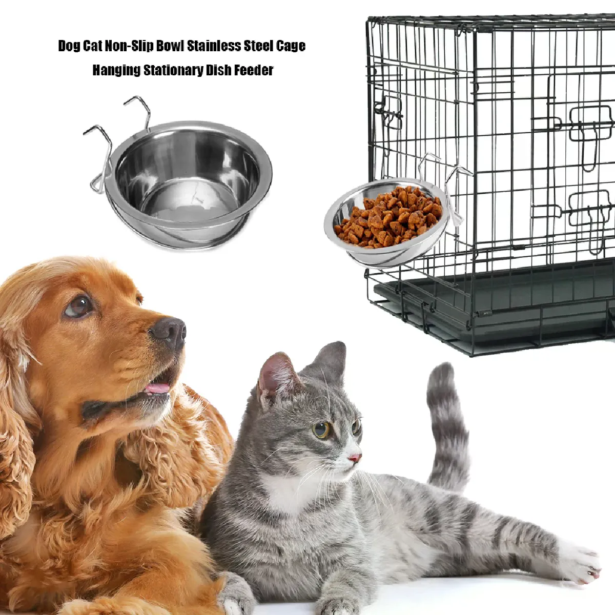 Comparer les prix de Bol suspendu en acier inoxydable - Alimentation cage