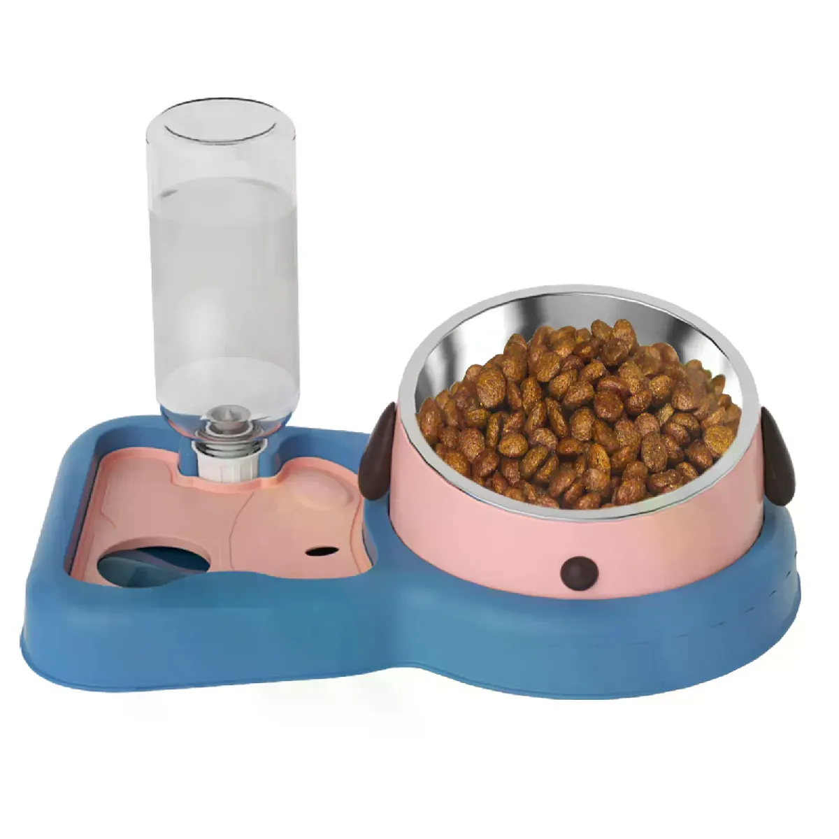 Meilleurs prix pour Bol d'alimentation pour animaux de compagnie, bouteille d'eau, bol d'alimentation et abreuvoir pour animaux de compagnie, inclinaison de 15 degrés, protège le cou du chien