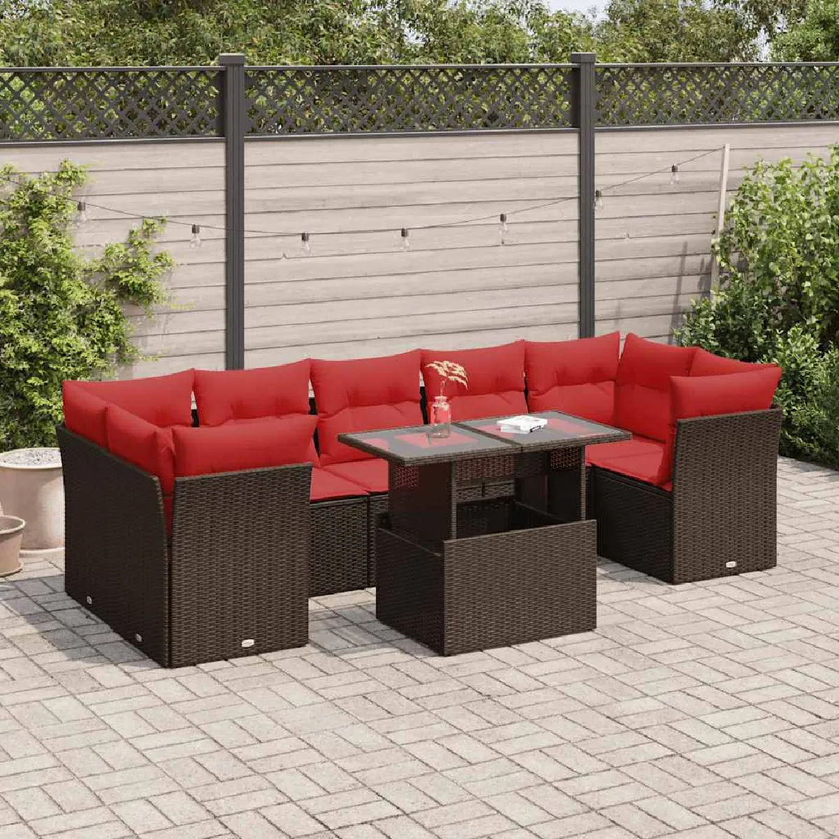 Vidaxl Marron Salon De Jardin