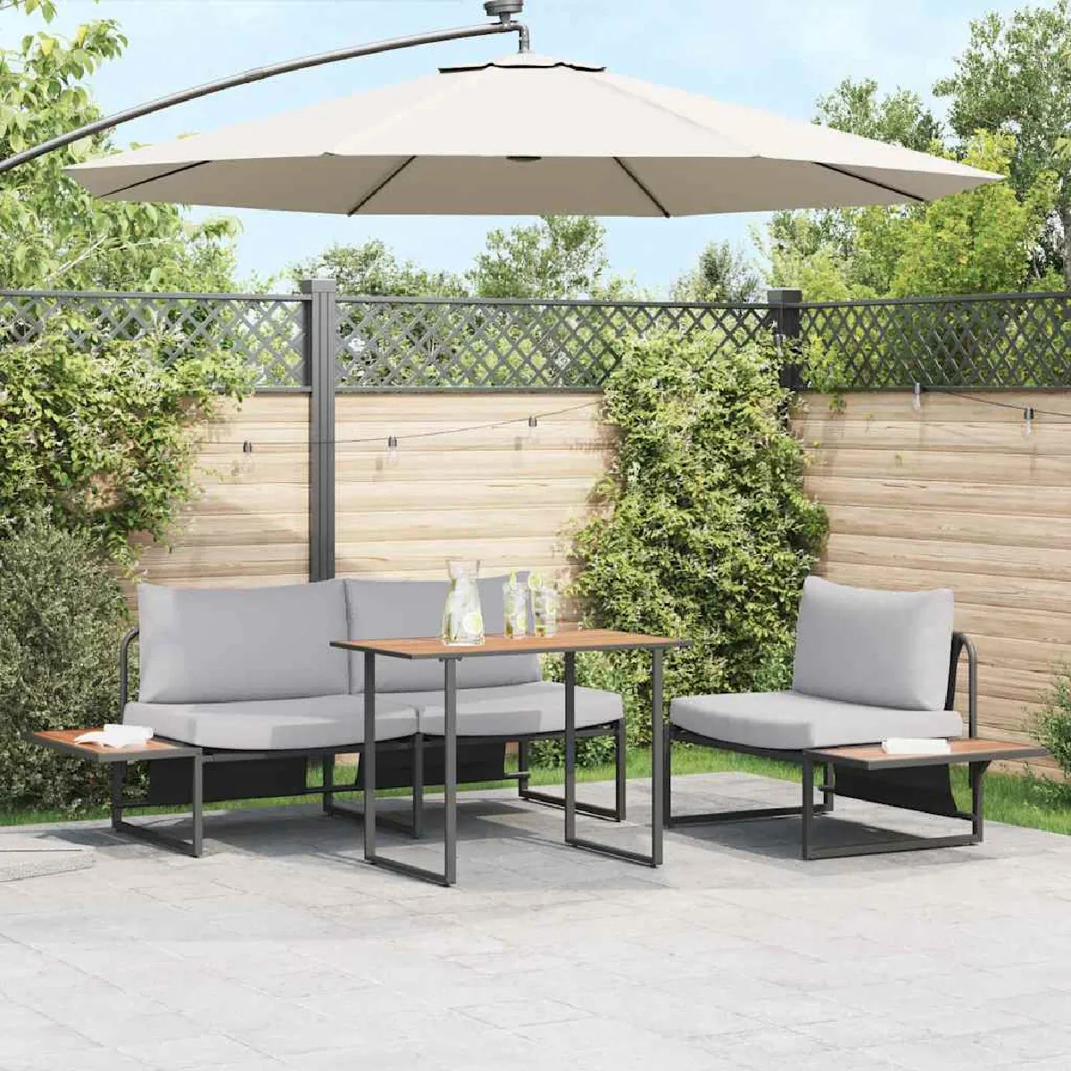 vidaXL Ensemble Salle à Manger Jardin 3 pcs - vue 3
