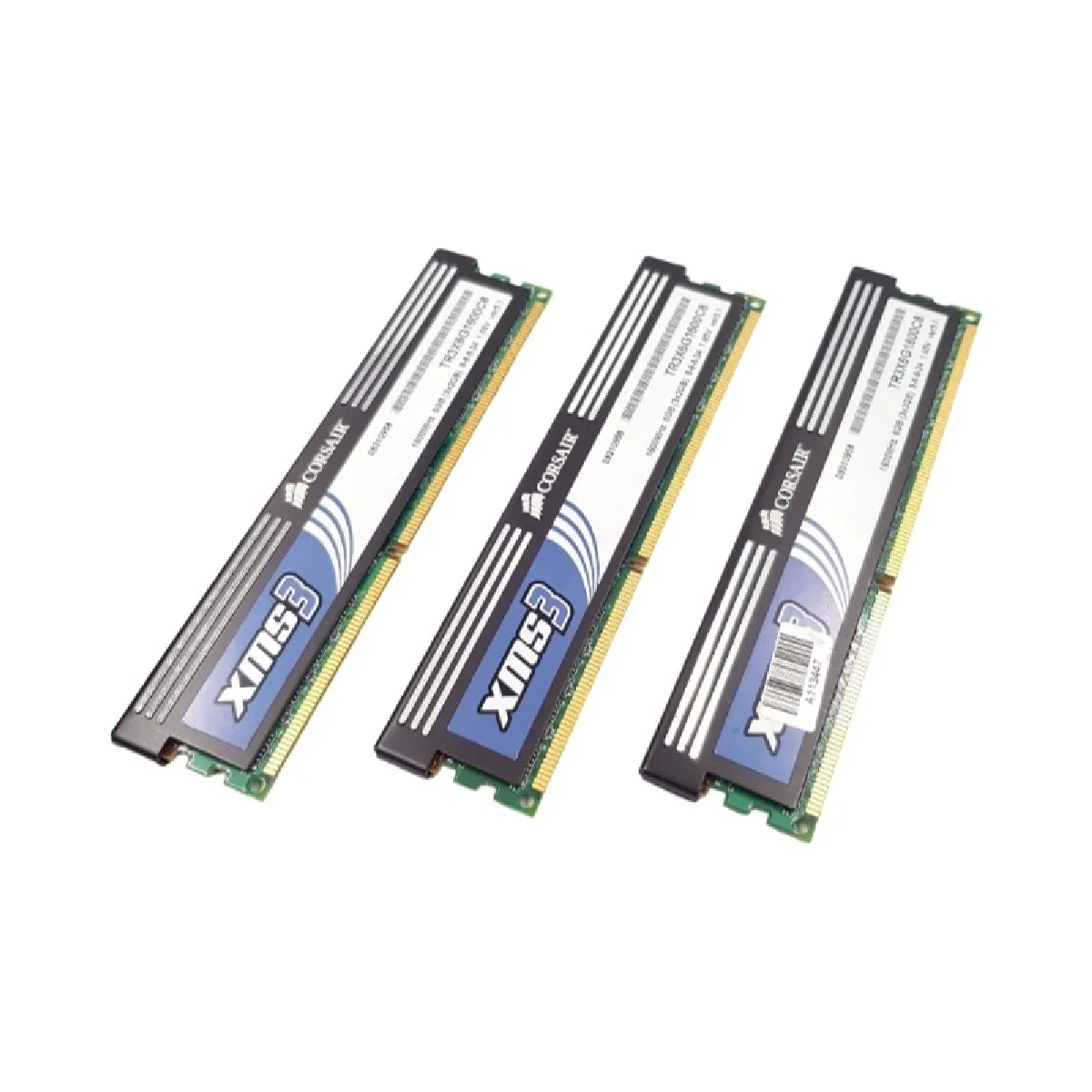 Kit Mémoires 6Go RAM 3x2Go DDR3 XMS3 TR3X6G1600C8 DIMM Très bon état