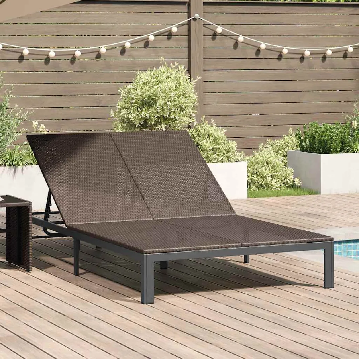 Vidaxl chaise longue métal