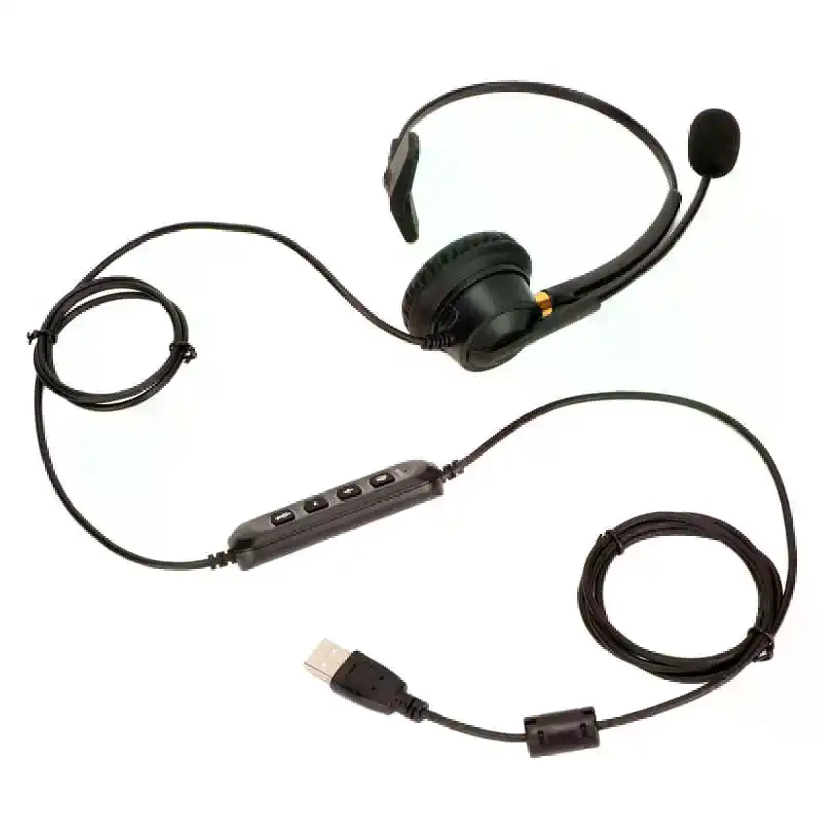 Générique Noir Casque Usb Avec Micro