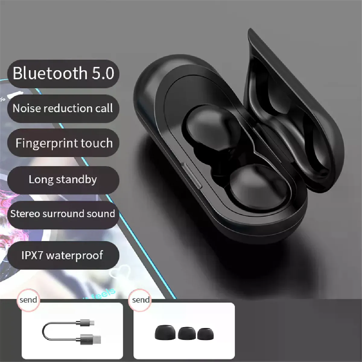 Écouteurs TWS Bluetooth 5.0 - vue 3