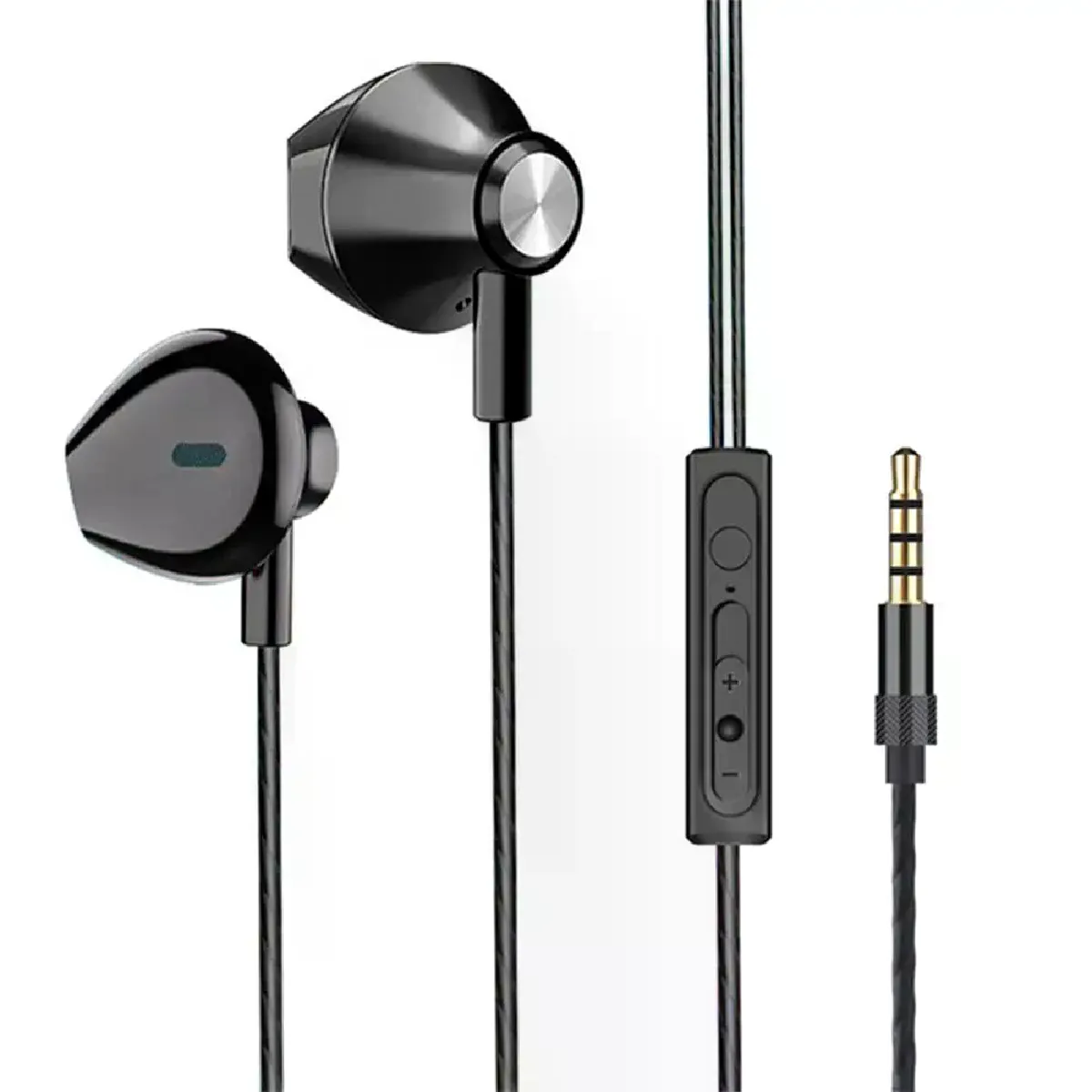 Ecouteurs filaires jack 3,5 mm - Noir