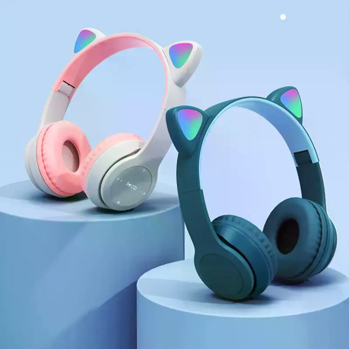 Casque Bluetooth oreilles de chat - vue 9