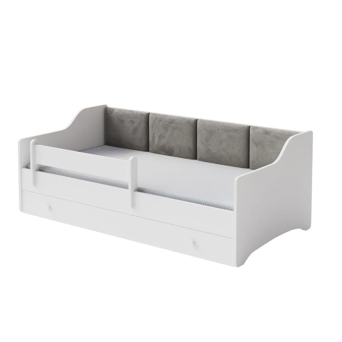 1001Jouets Gris Lit Enfant Paul 160X80 Cm