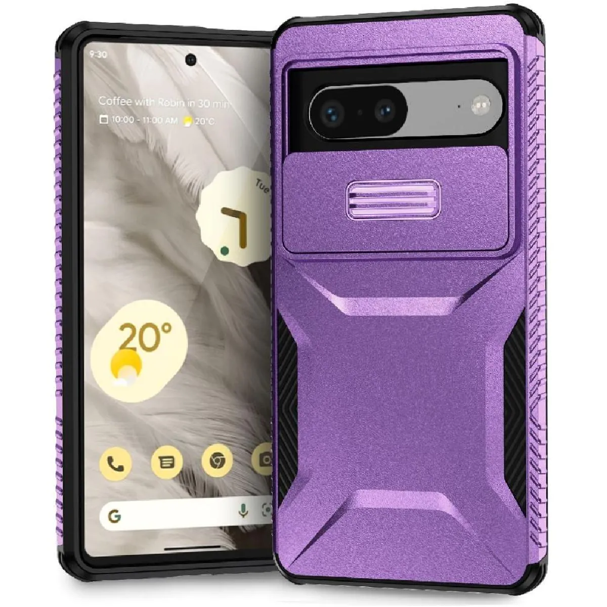 Générique Violet Étui Google Pixel 7 Protection Lentille