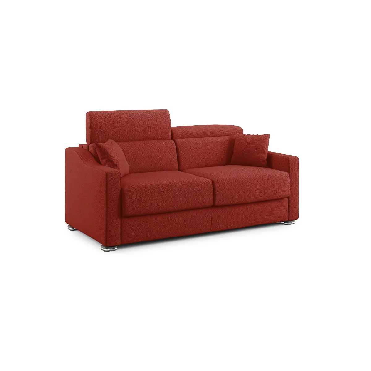 Divani.store Amber - Canapé lit convertible 211 cm Rouge