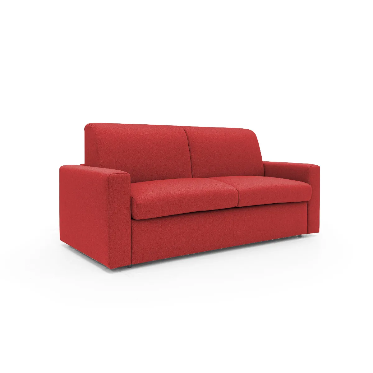 Divani.store Kansas Canapé lit convertible 20 cm - Rouge