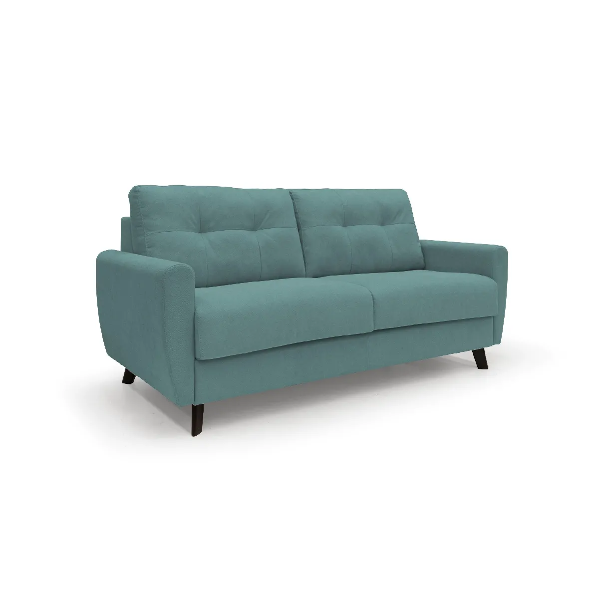 Divani.store Callisto Canapé lit convertible - Bleu Canard