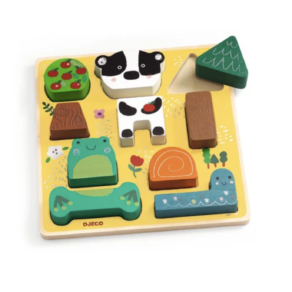 Djeco puzzle en bois Puzz & Match Happy Djeco puzzle en bois Puzz & Match Happy