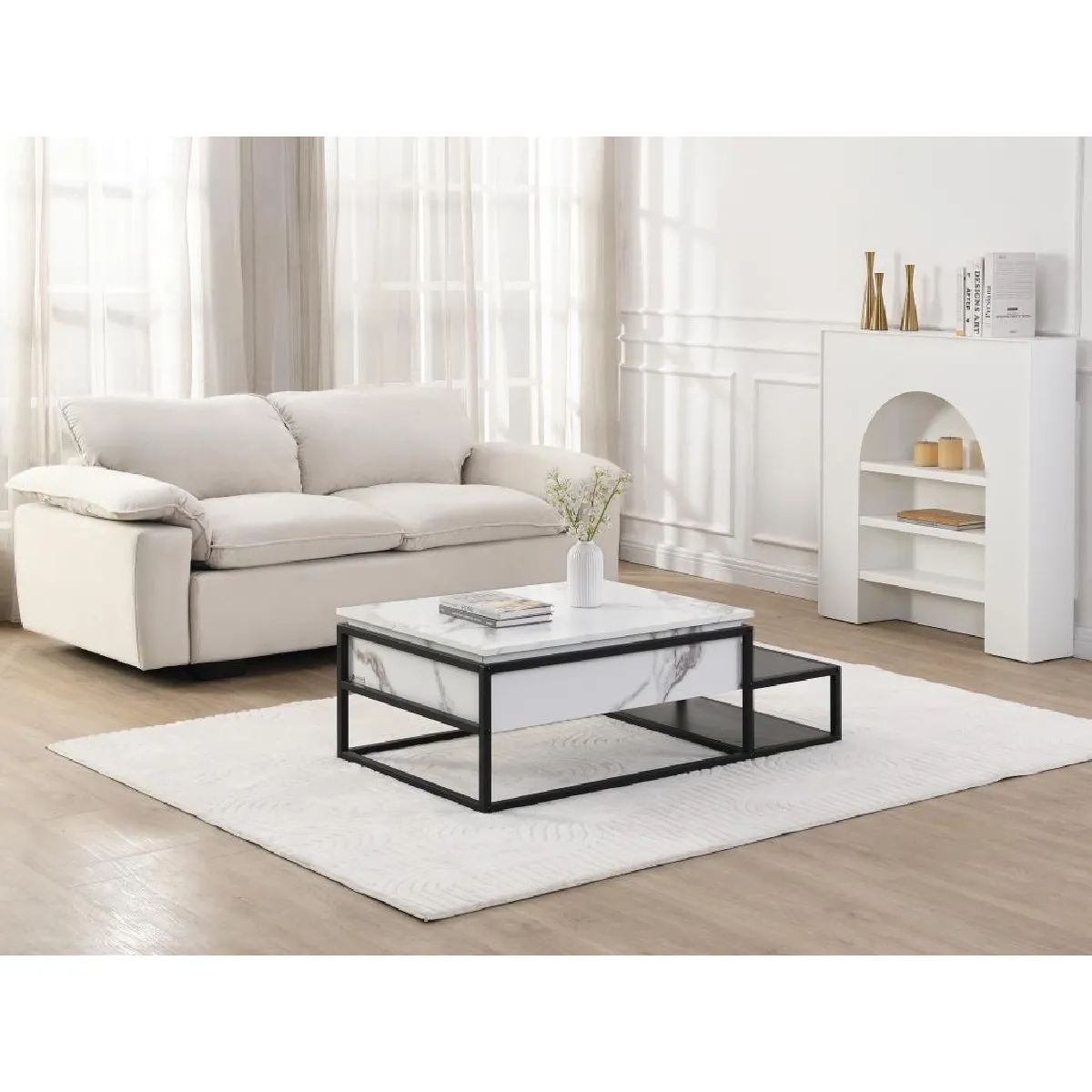 Meilleurs prix pour Vente-Unique LUTESA - Blanc et Noir