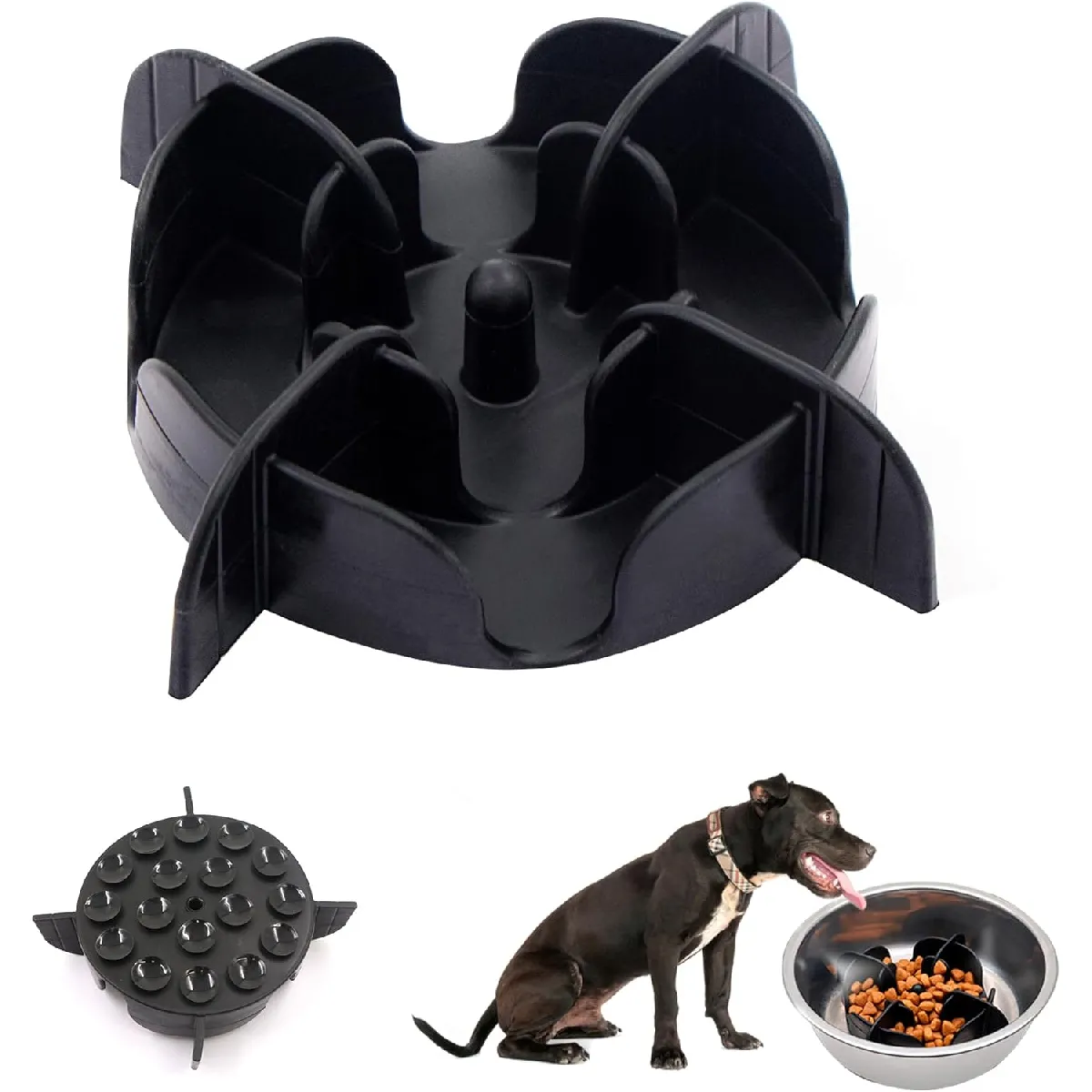 Meilleurs prix pour Vendos85 - Gamelle anti-glouton chien insérer - Noir