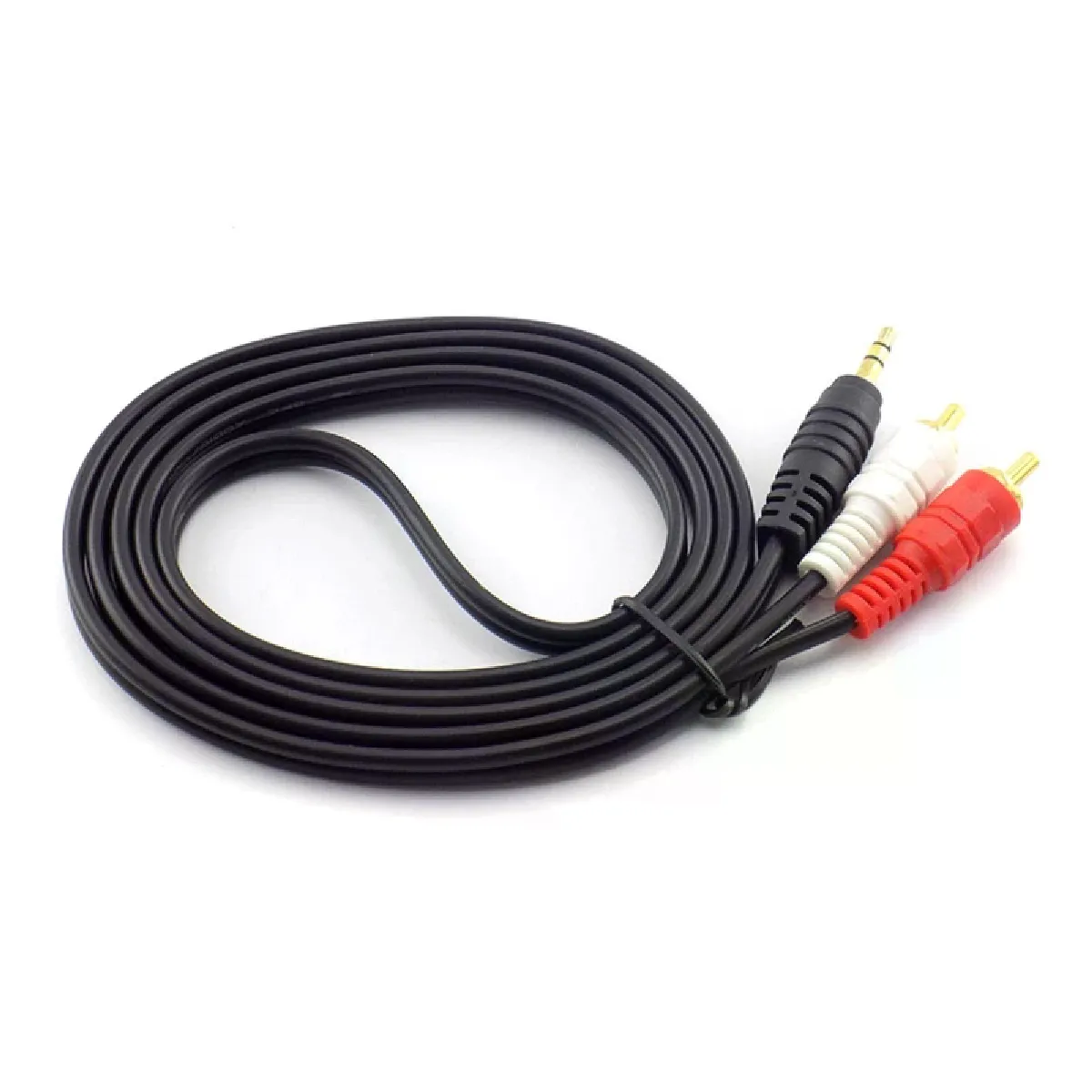 Générique Noir Adaptateur Audio Jack 3,5 Vers Rca