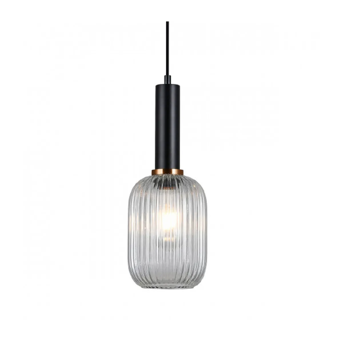 Luminaire Center Suspension Antiola Noir - Verre