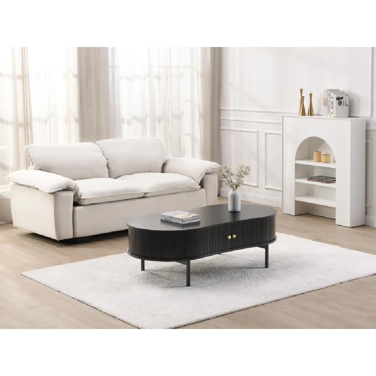 Comparer les prix de Vente-Unique Table SEVATO Deux Portes - Noir