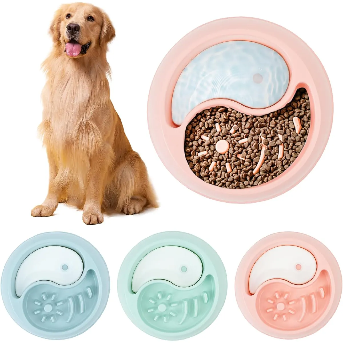 Meilleurs prix pour Vendos85 - Gamelles lentes pour chiens - Rose