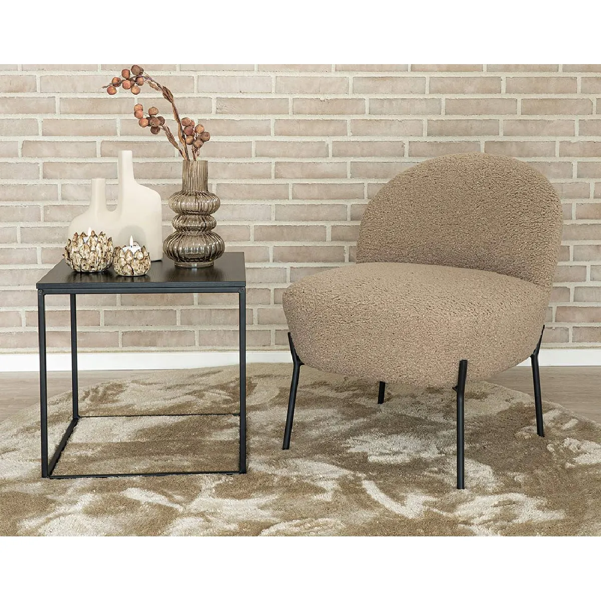 Lisa design Fauteuil Renato - Beige Lisa design Fauteuil Renato - Beige
