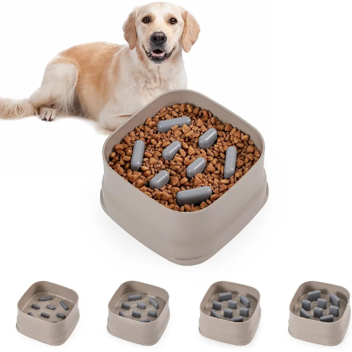 Meilleurs prix pour Vendos85 - Gamelle anti-glouton chien grande taille - Marron