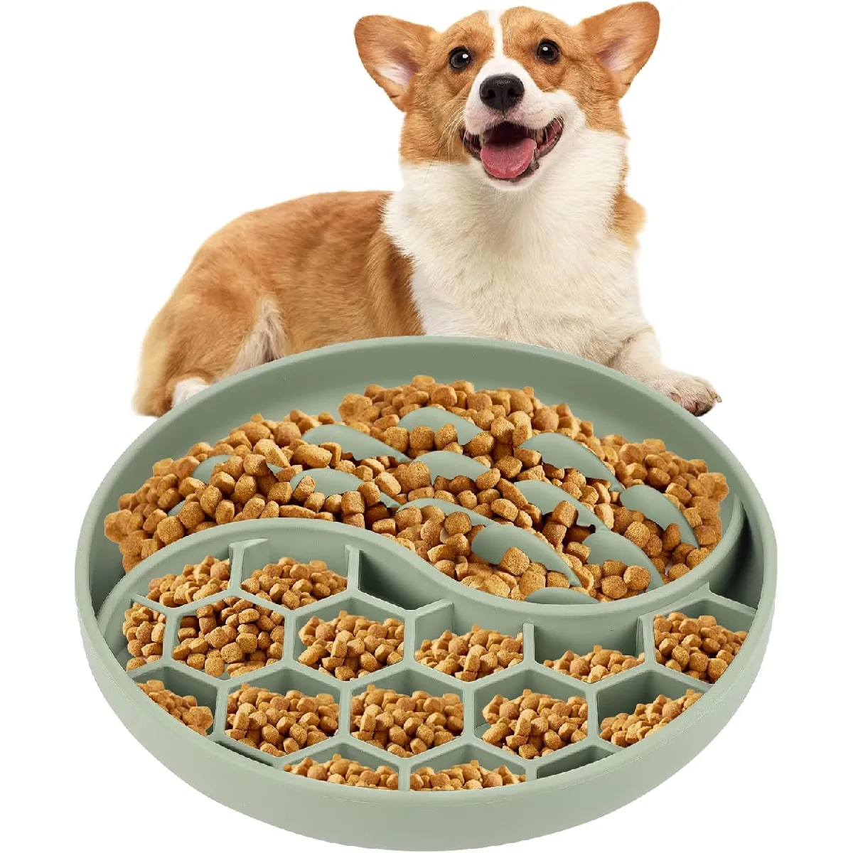 Comparer les prix de Gamelle Anti-Glouton pour Chats et Chiens - Vert