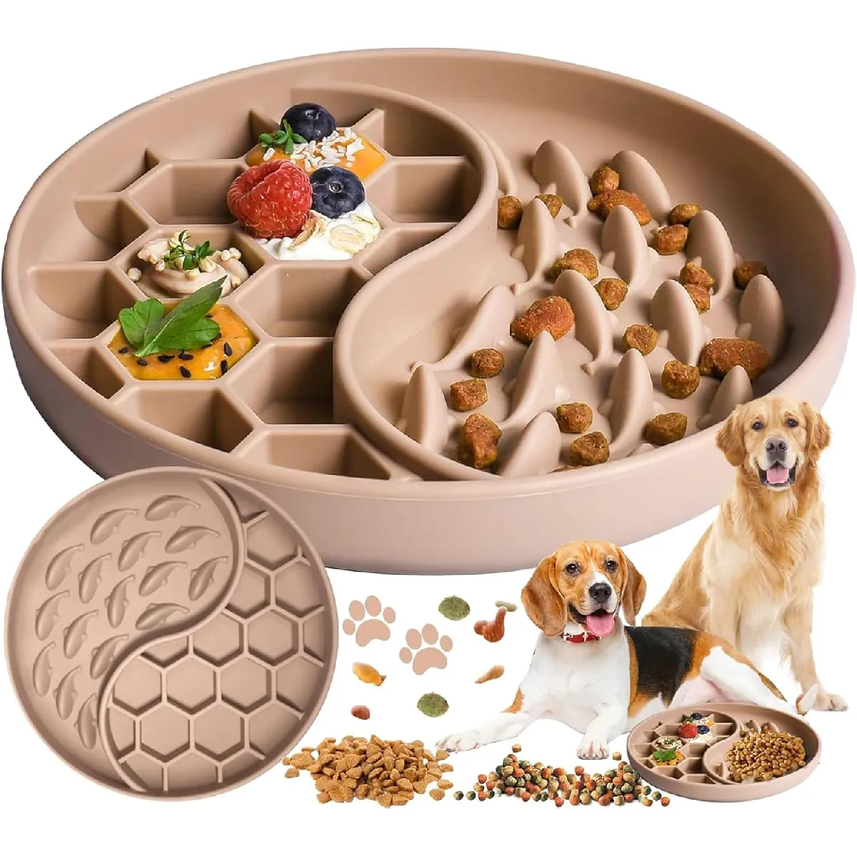 Meilleurs prix pour Gamelle Anti Glouton Chat Kaki