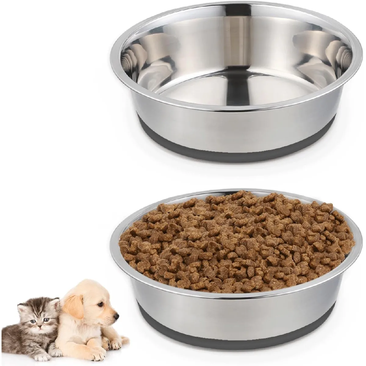 Comparer les prix de Gamelle Bols de Qualité Supérieure en Acier Inoxydable pour Chien