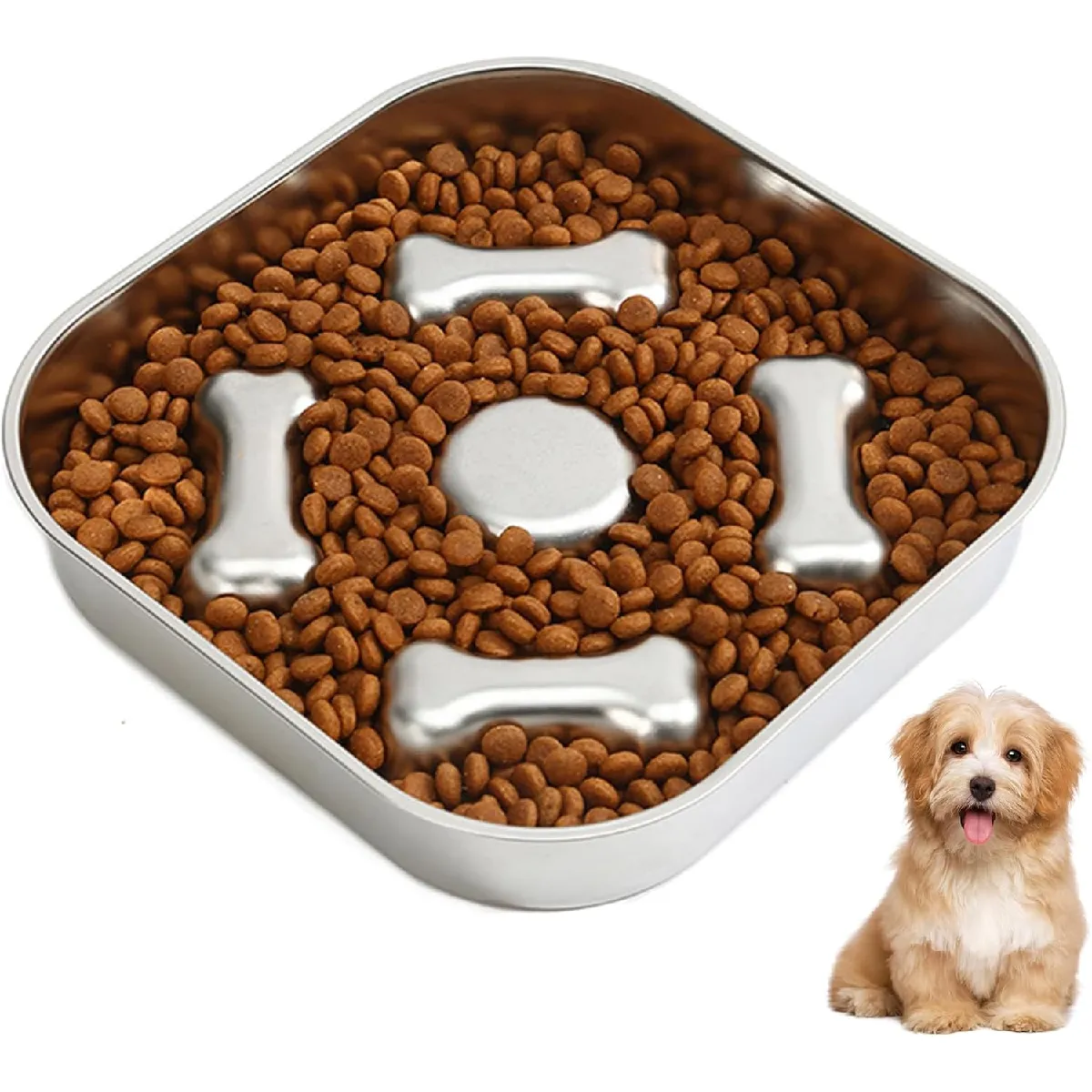 Comparer les prix de Gamelle Anti Glouton Chien Inoxydable